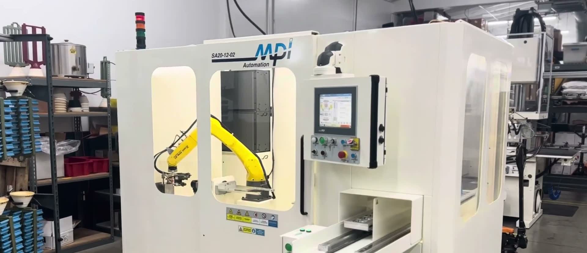 An MPI Smart Systems wax-injection cell on MPI's production floor