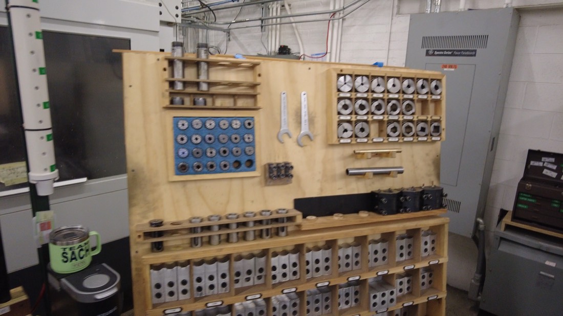 A wall of tooling at MPI, the kind of proprietary design work the intelligence layer keeps private