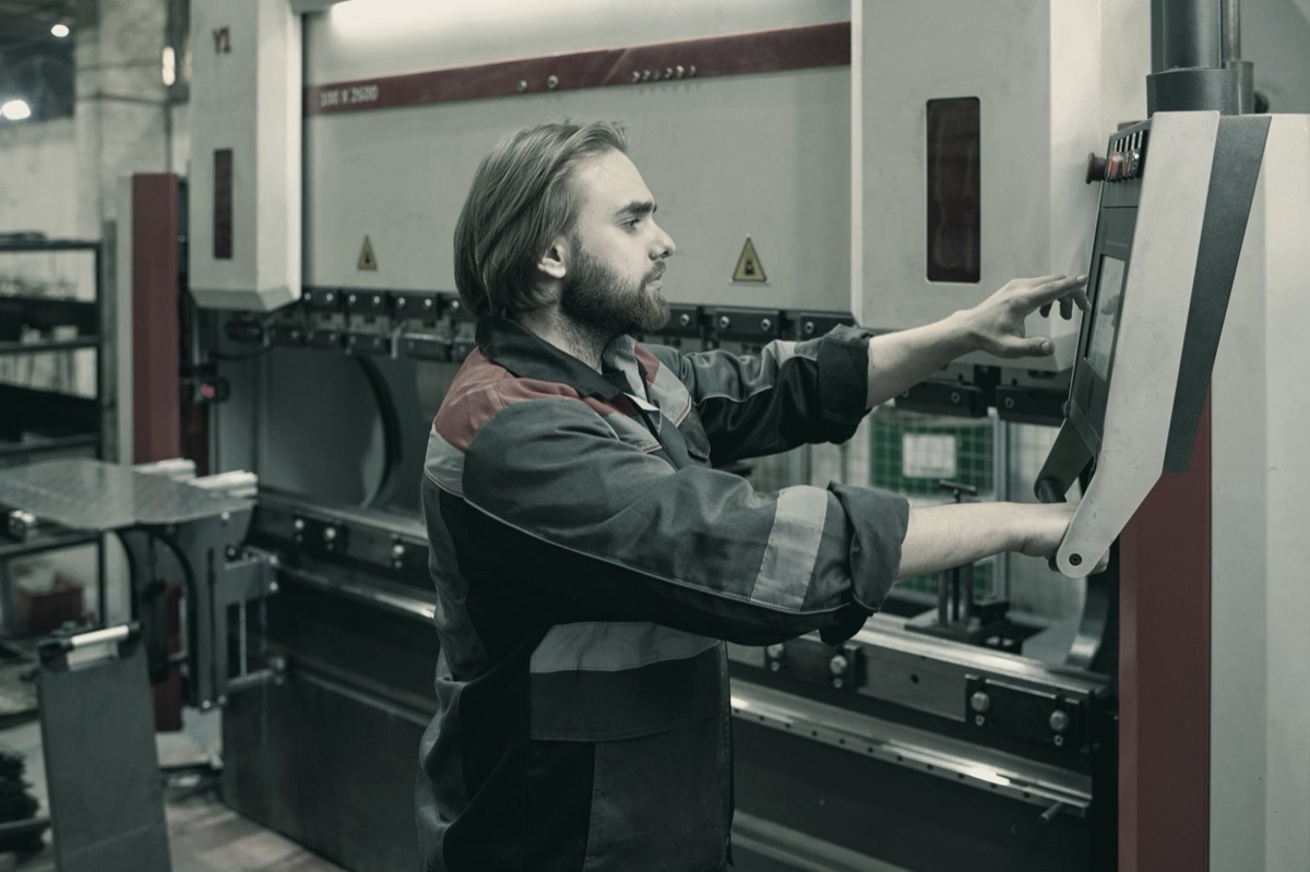 Operator running production using the equipment and systems already on the floor